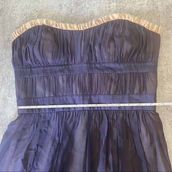 BCBG Paris Blue Strapless Chiffon Dress - Picture 7 of 7